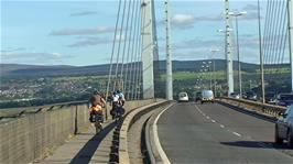 Crossing the Kessock Bridge into Inverness, 48.1 miles into the ride